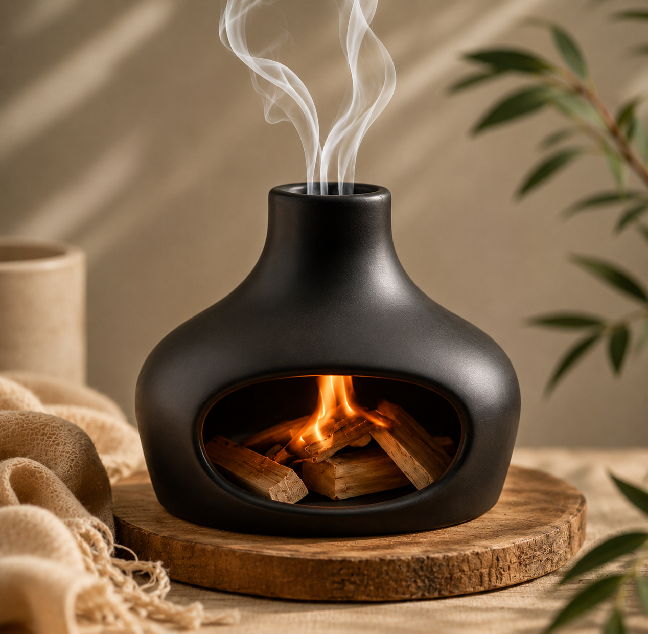 Ceramiczny Kominek do Palo Santo i Szałwii