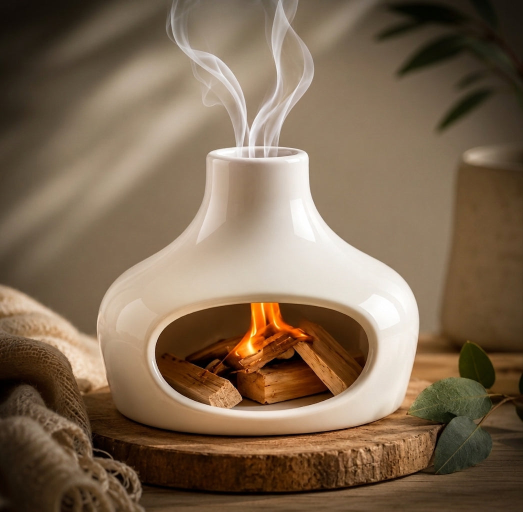 Ceramiczny Kominek do Palo Santo i Szałwii