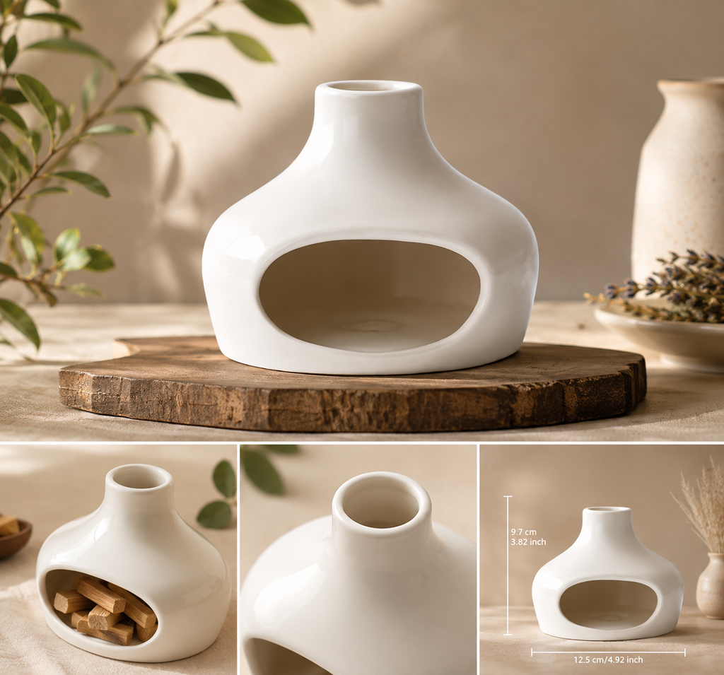 Ceramiczny Kominek do Palo Santo i Szałwii