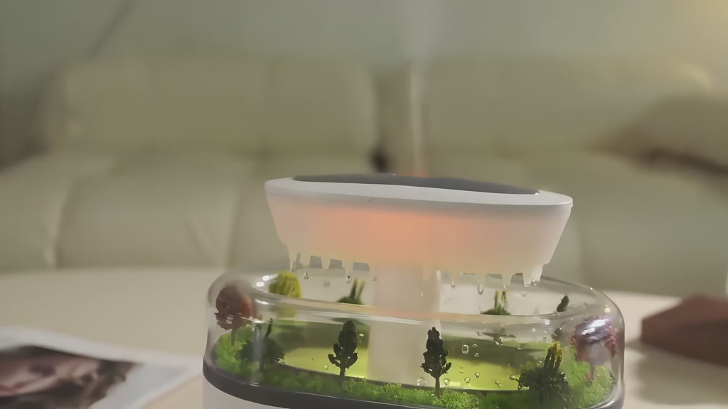 Ultradźwiękowy Nawilżacz Powietrza "Rain Cloud Oasis" - Mikro-krajobraz i Aromaterapia